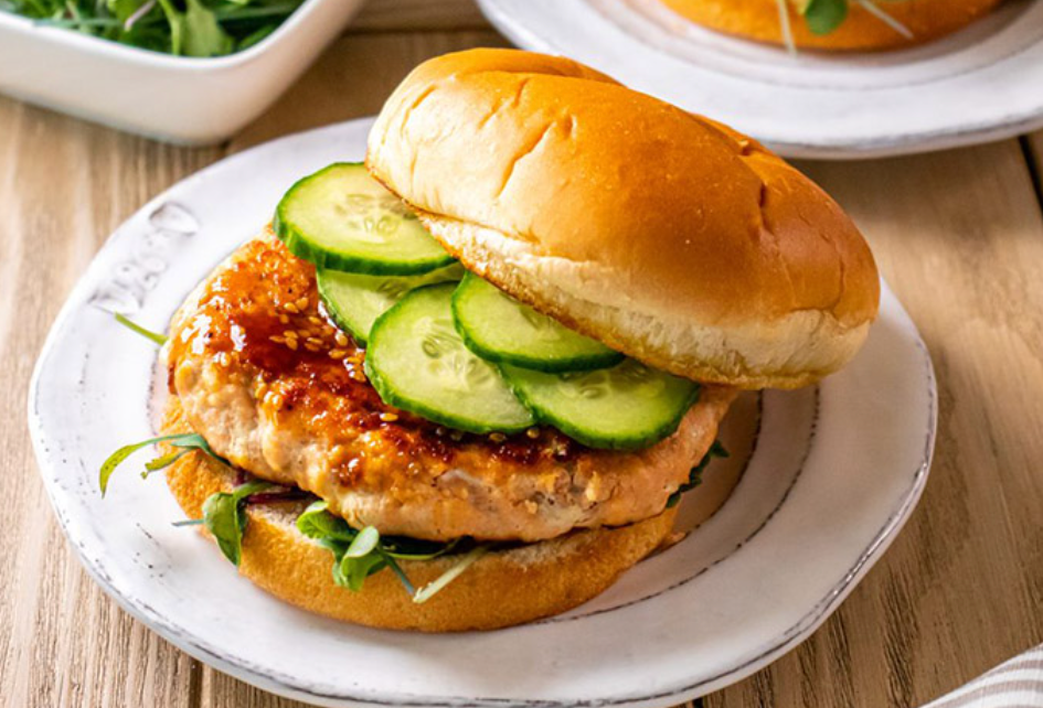 Teriyaki Salmon Burger